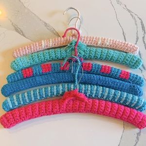 Vintage Crocheted Hangers ✨Barbiecore Collection✨ Set of 6